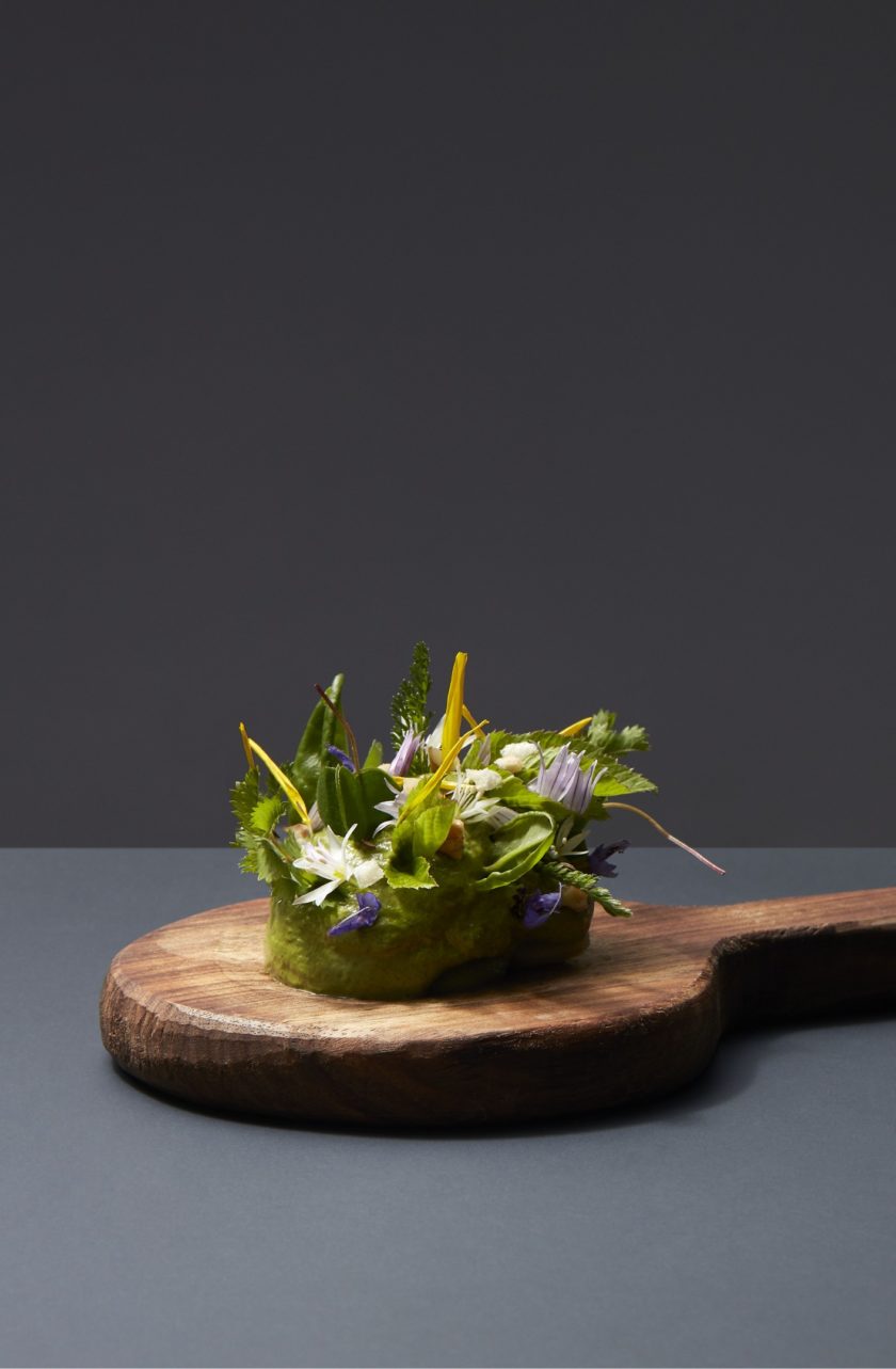 mousse d'herbes et fleur, recette de Jean Sulpice